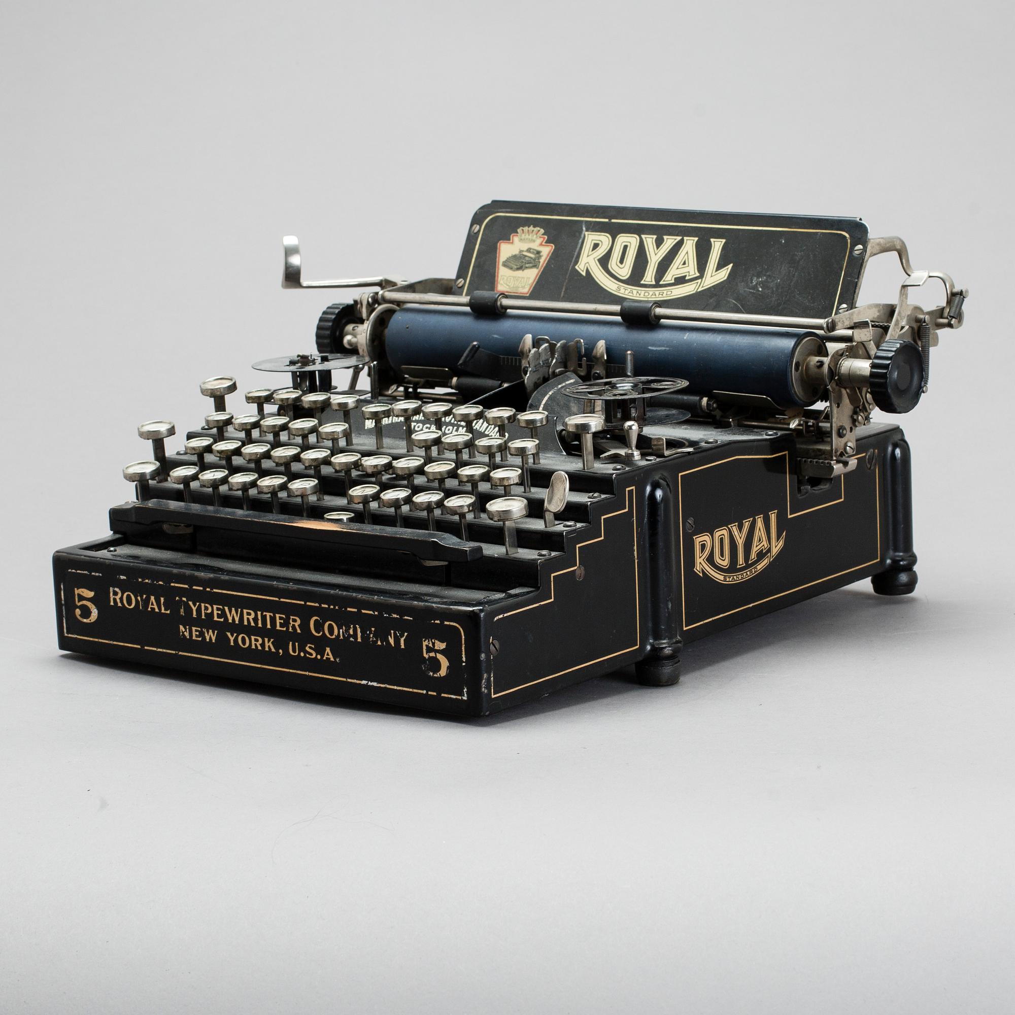 SKRIVMASKIN, Royal Standard  New York. Omkring 1900.