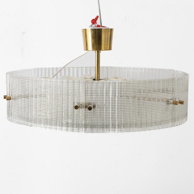 Carl Fagerlund, a ceiling lamp, Orrefors, second half of the 20th century.