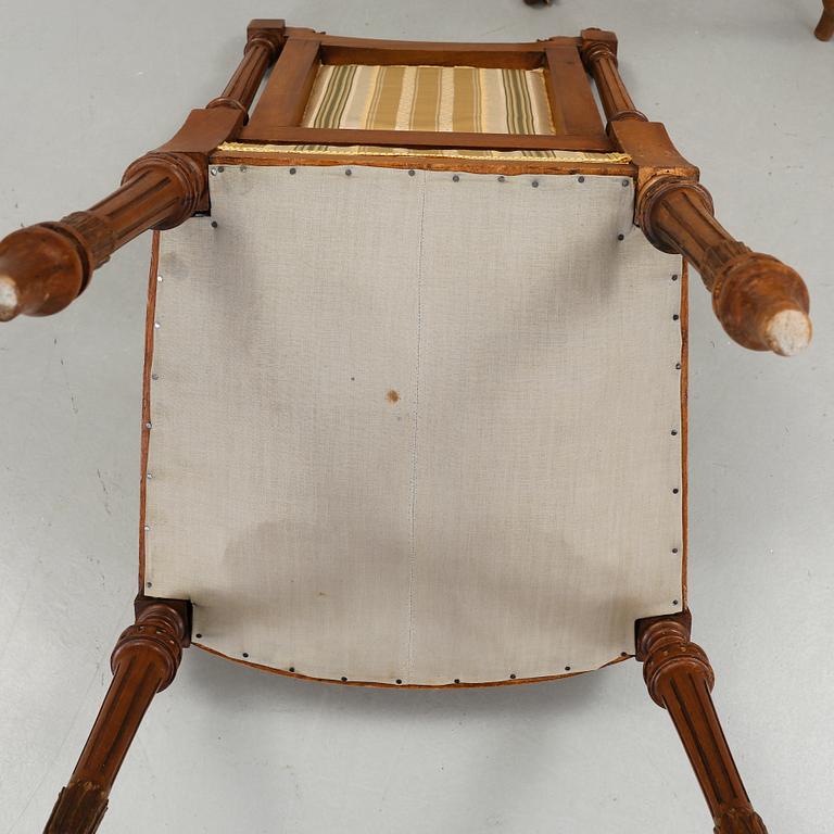 STOLAR, 3 st, Louis XVI-stil, omkring 1900.