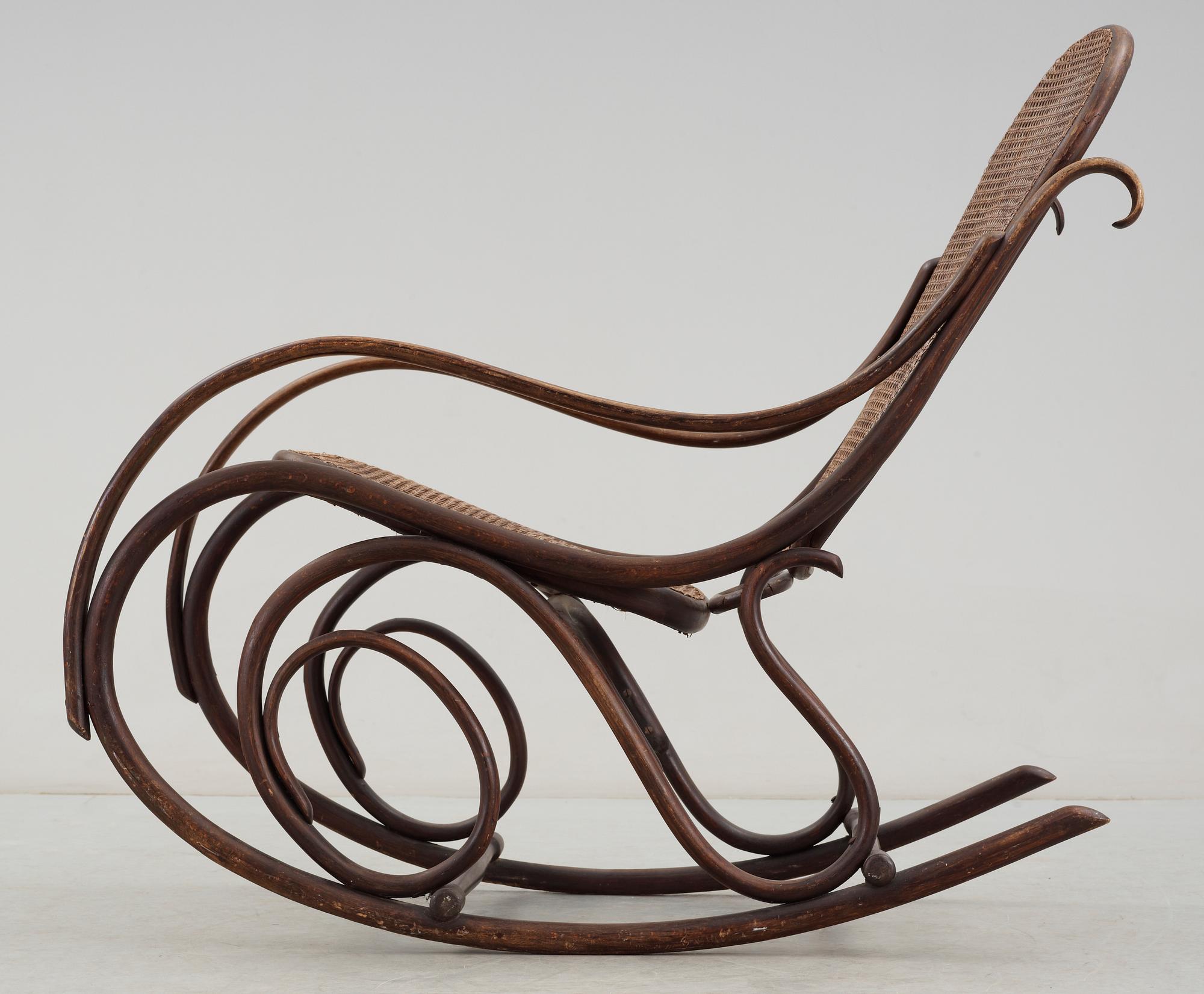 GUNGSTOL, av Thonet-typ, sekelskiftet 1900.