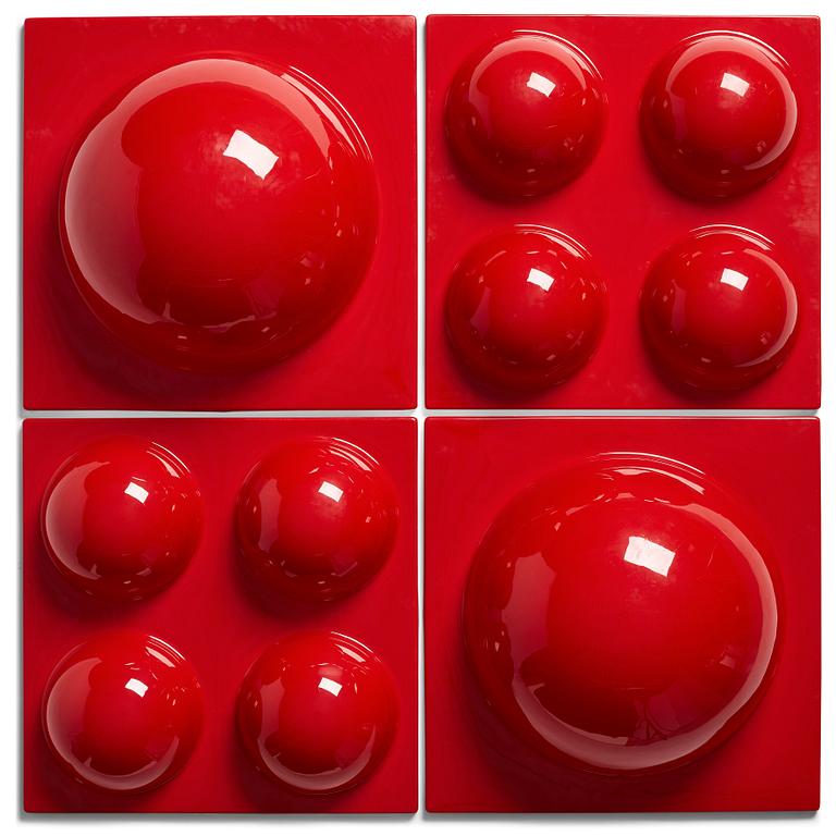 Verner Panton, "Bubble panels" 4 st, Lüber, Schweiz 1970-tal.