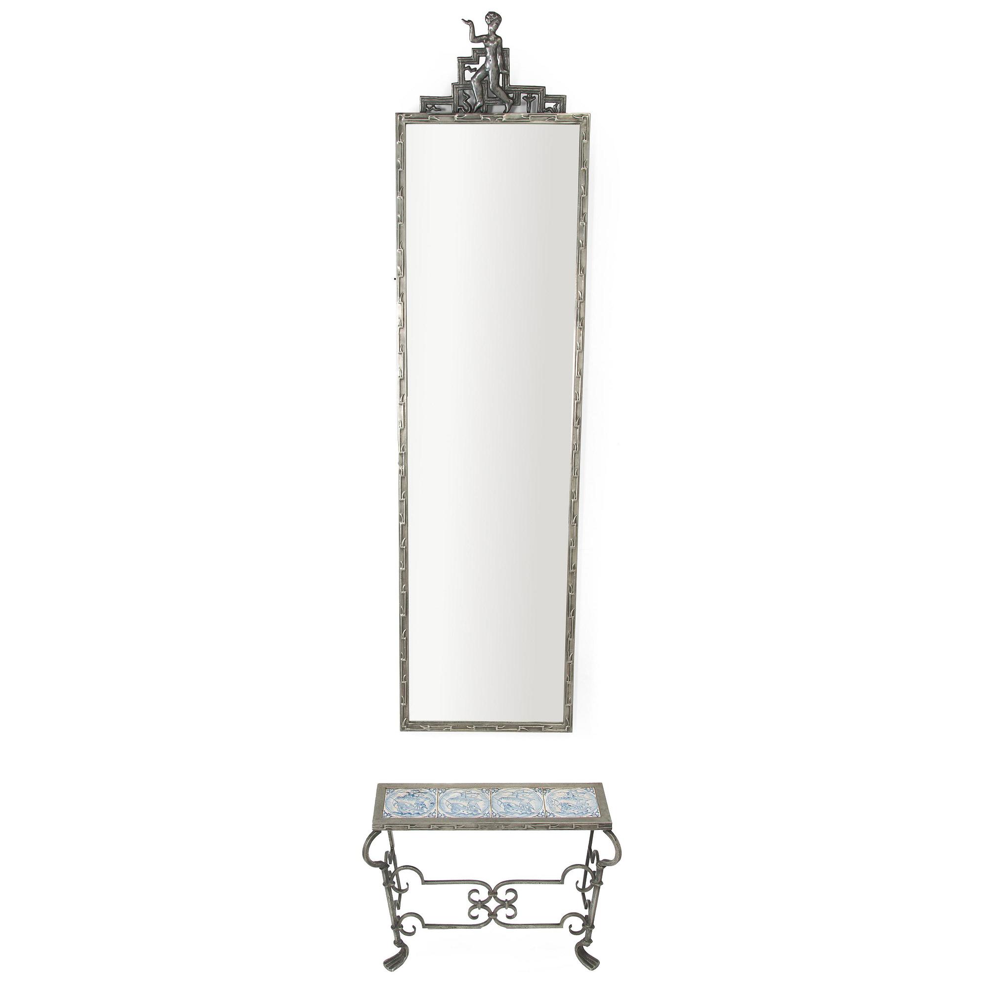 Emil Cedercreutz, spegel samt konsolbord, Taidetakomo Antti Hakkarainen 1930-tal.