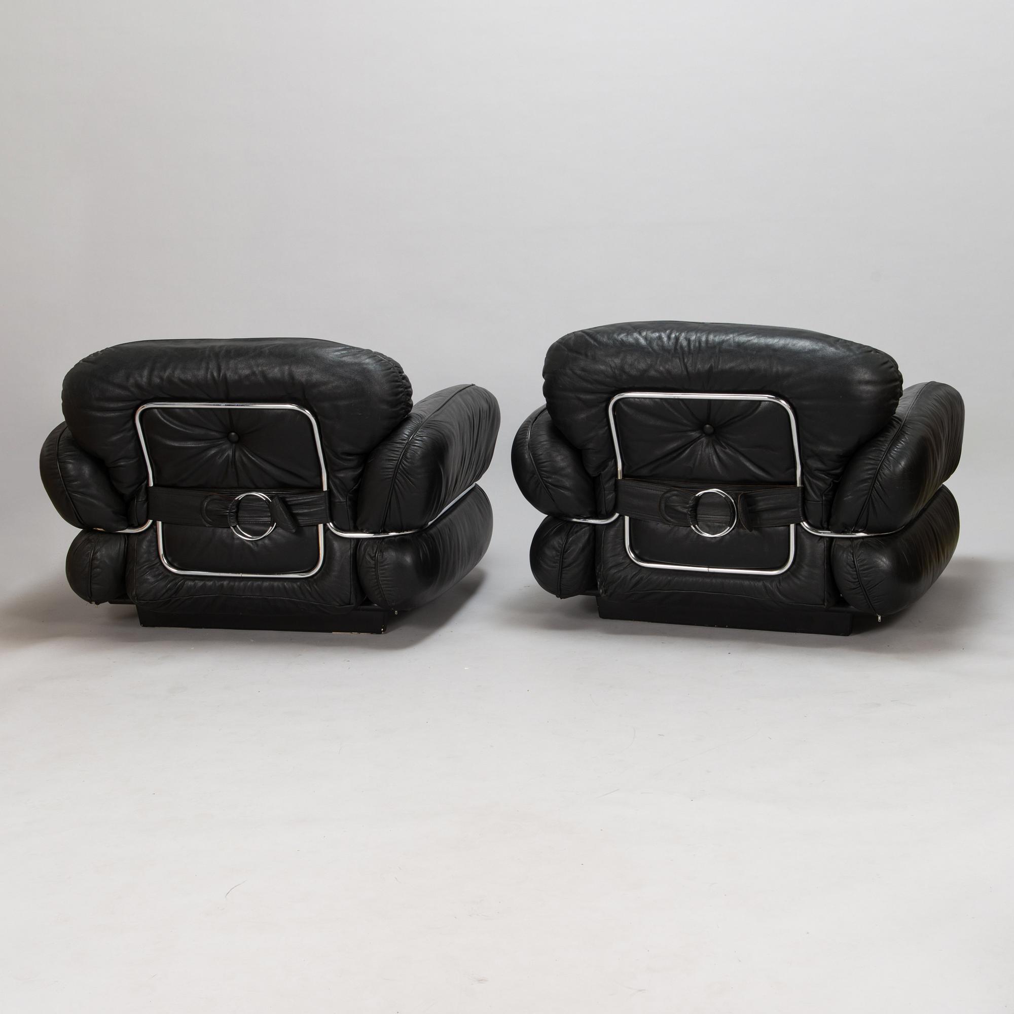 Kurt Hvitsjö, A pair of 1970's 'Hannibal' armchairs for Isku.