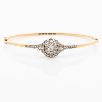 Bracelet 18K gold with old-cut diamonds, 1920s.