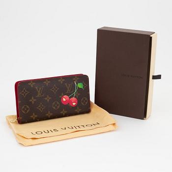 Louis Vuitton, a 'Cherry Cerises Collection' monogram canvas wallet in collaboration with Takashi Murakami, 2005.