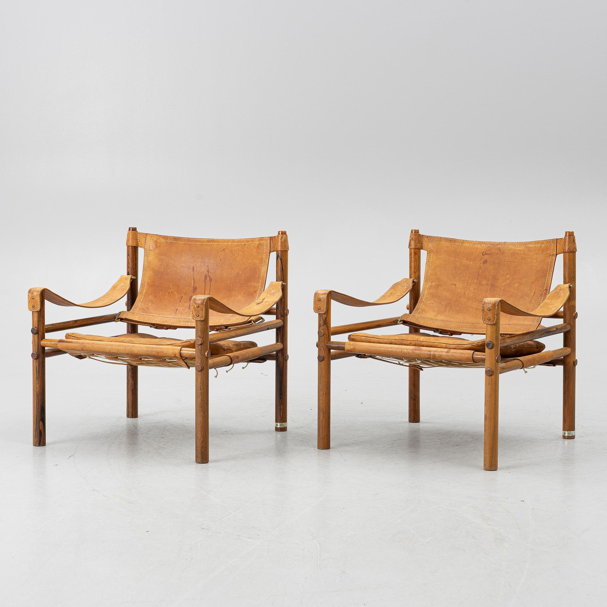 Arne Norell, a pair of 'Sirocco' armchairs, Norell Möbel, 1960s-70s.