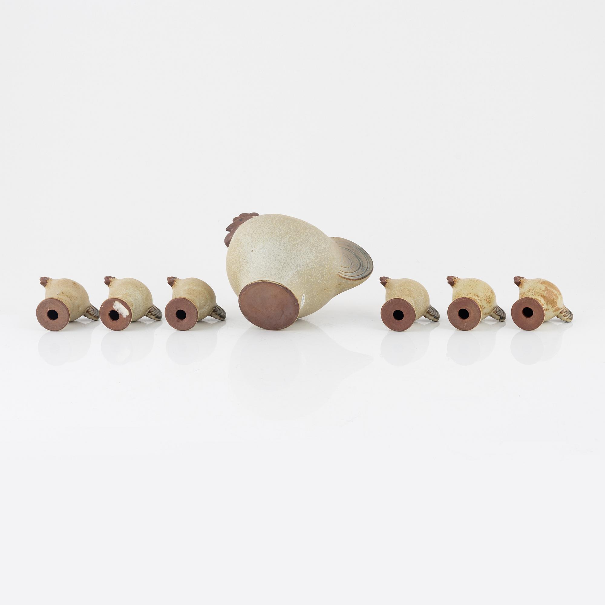 Lisa Larson, ägghöna med sex äggkoppar.