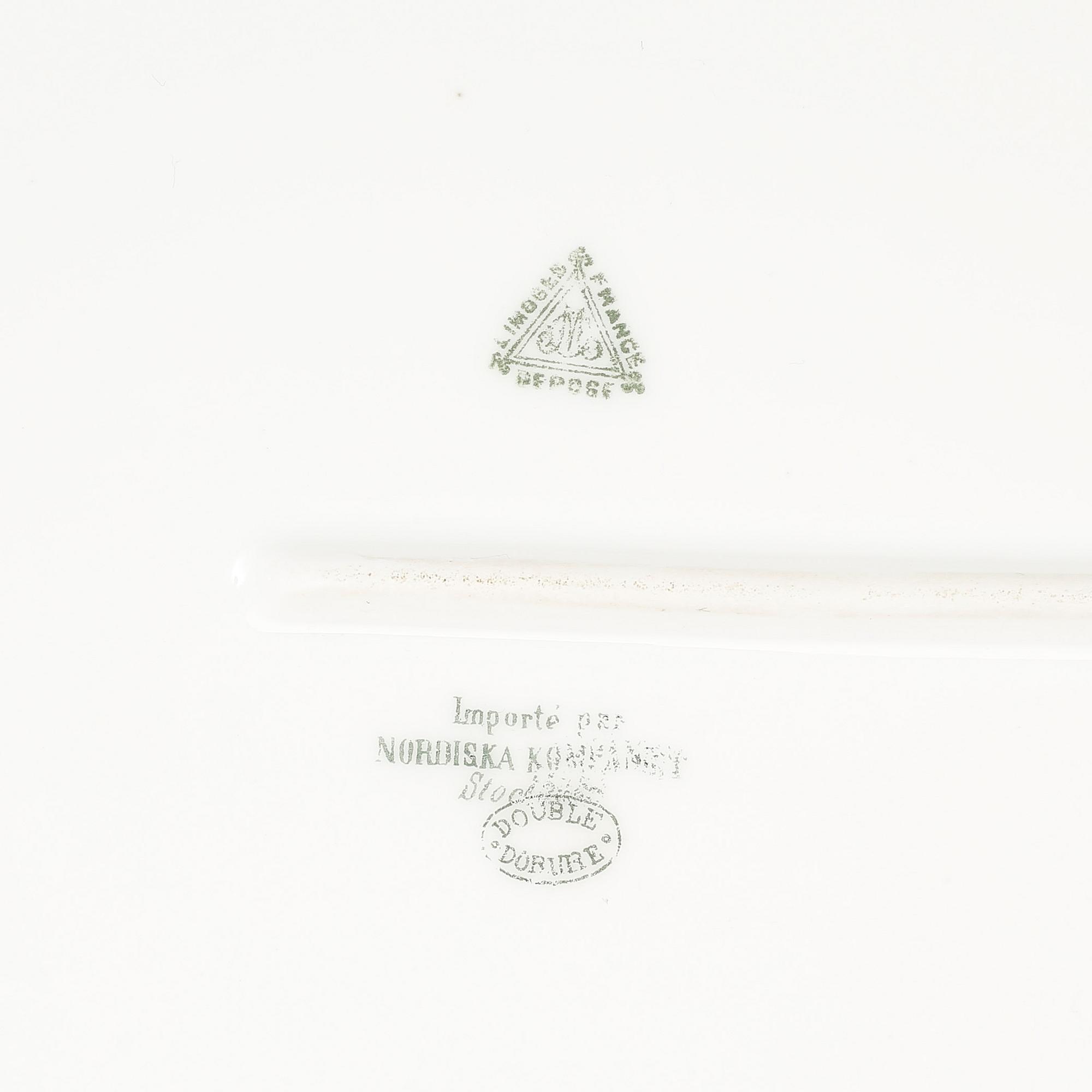 MATSERVIS, 85 delar, porslin, Haviland & Co, Limoges 1800-talets slut.
