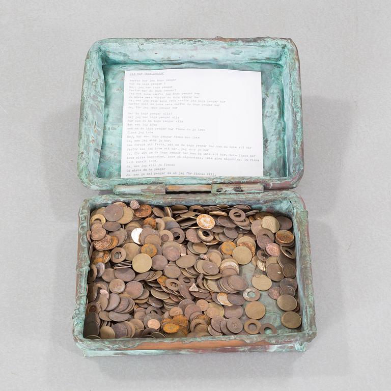a metal sculpture, signed and dated -83.