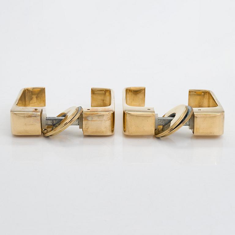 Timo Sarpaneva, 12 pairs of 'Lasta' door handles for Primo Oy. Designed 1964. .