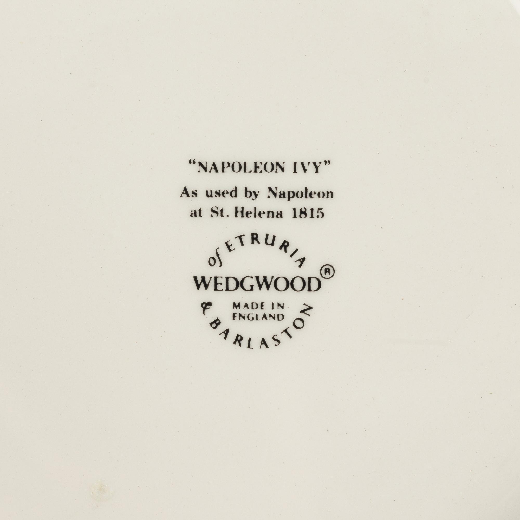 A 78-piece 'Napoleon Ivy' dinner, tea and coffee service, Wedgwood, England.