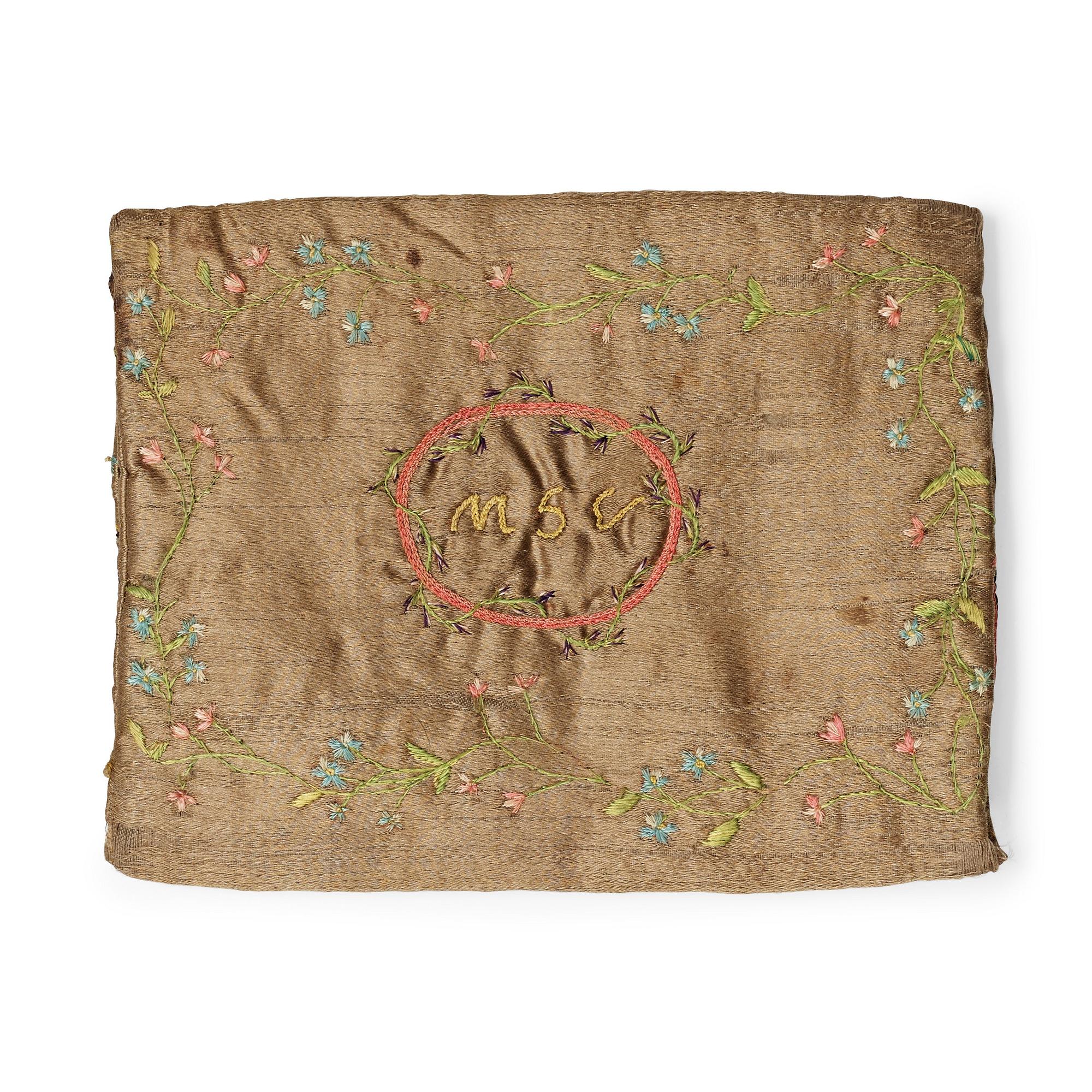 PLÅNBOK, SIDEN. 15,5 x 12 cm. Sverige 1795.