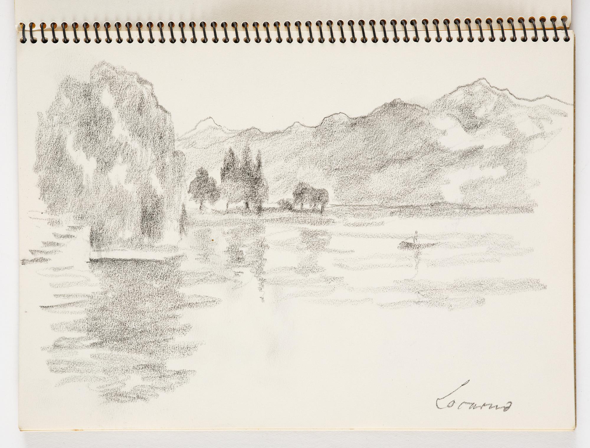 Lotte Laserstein, 4 skissböcker med blyertsteckningar.