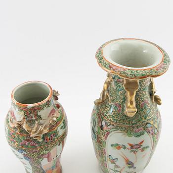 Vase and cover jar, Canton, China 20th century.