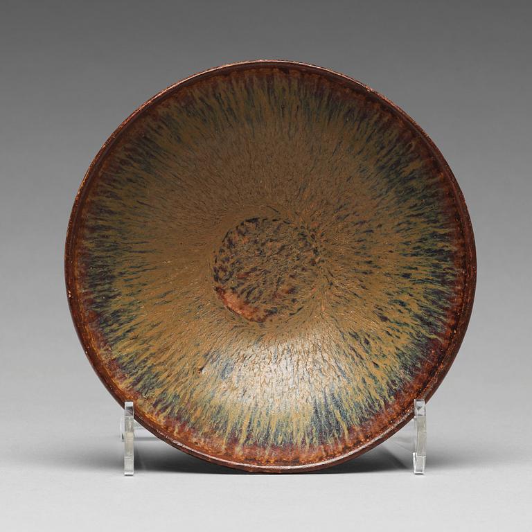 A brown hares fure bowl, presumably Song dynasty (960-1279).