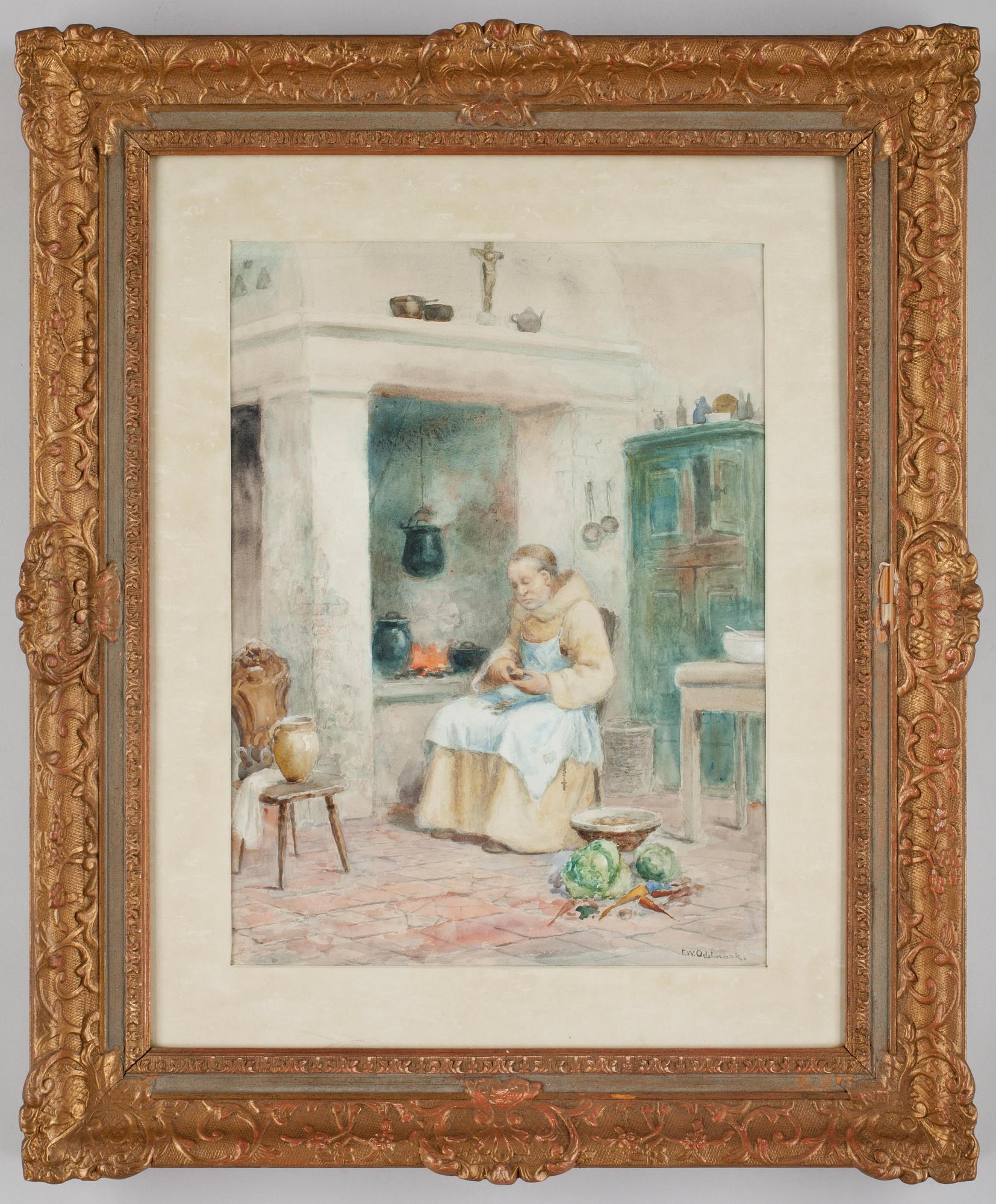 FRANS WILHELM ODELMARK, akvarell, sign.