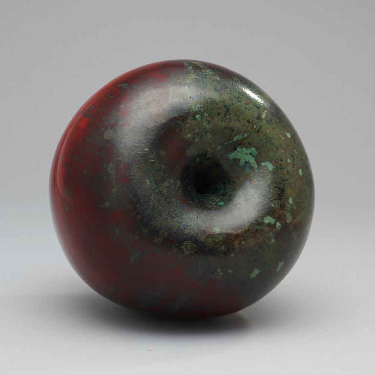 A Hans Hedberg faience apple, Biot, France.