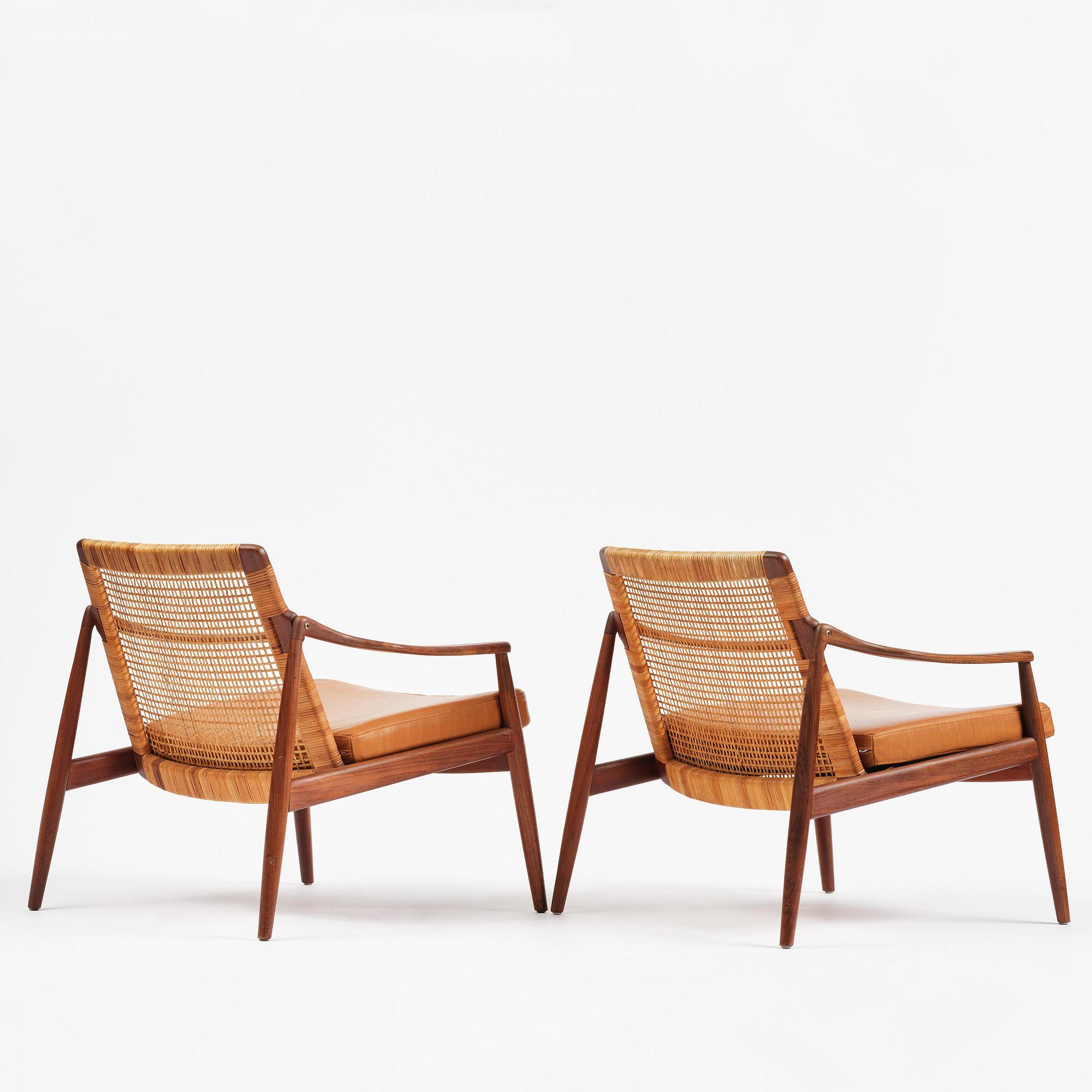 Hartmut Lohmeyer, a pair of armchairs, Wilkhahn, Germany, 1950s.
