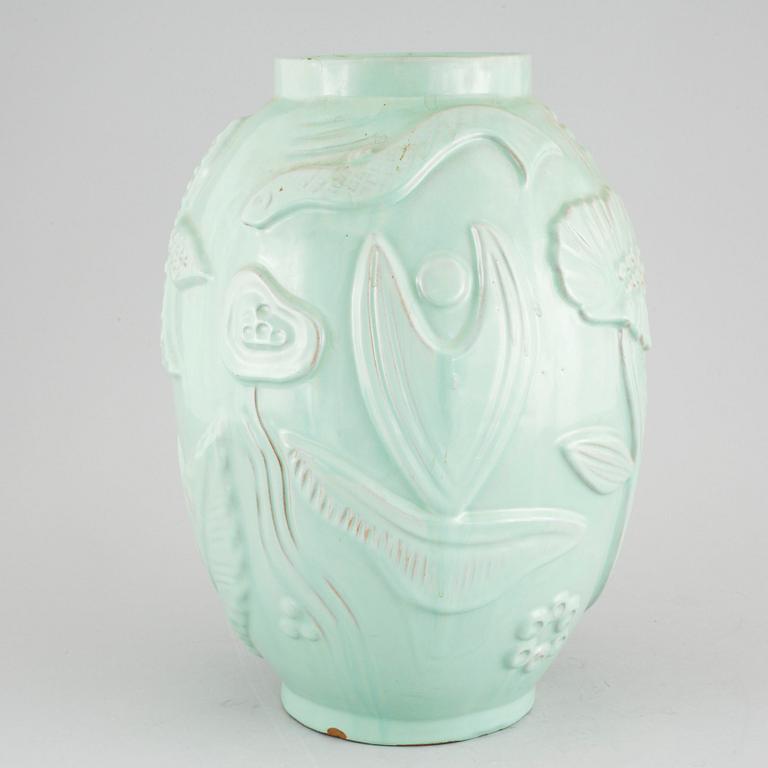 A earthenware vase by Anna-Lisa Thomson for Upsala Ekeby, around the mid 20th century.