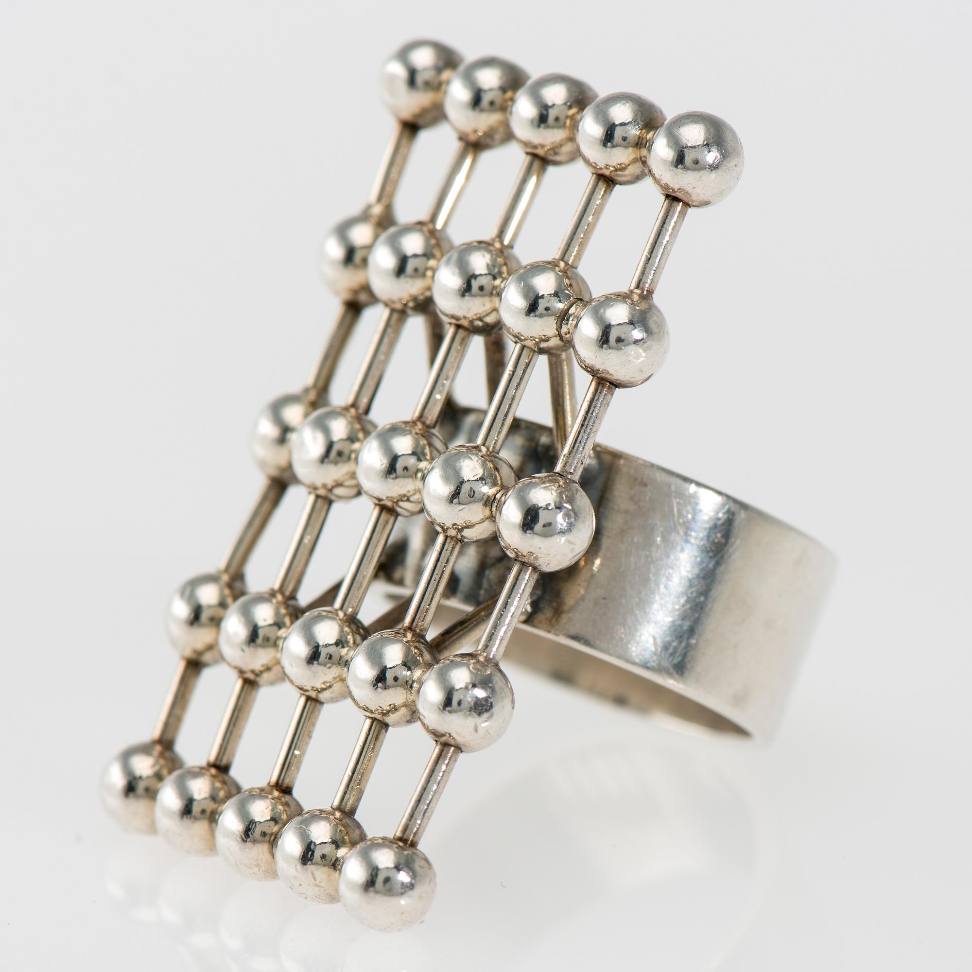 RING, silver 916. Heikki Kaksonen, Kaunis Koru, 1965. Vikt ca 10,1 g.