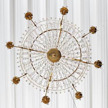 A late Gustavian circa 1800 nine-light chandelier.