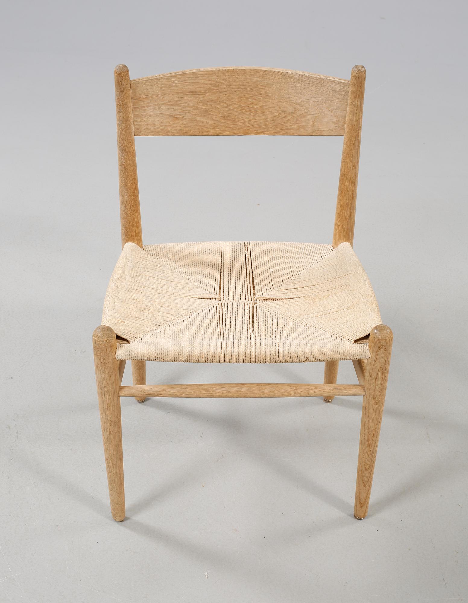 STOLAR, 6 st, "CH 36", Hans J Wegner, Carl Hansen, 1900-talets fjärde kvartal.