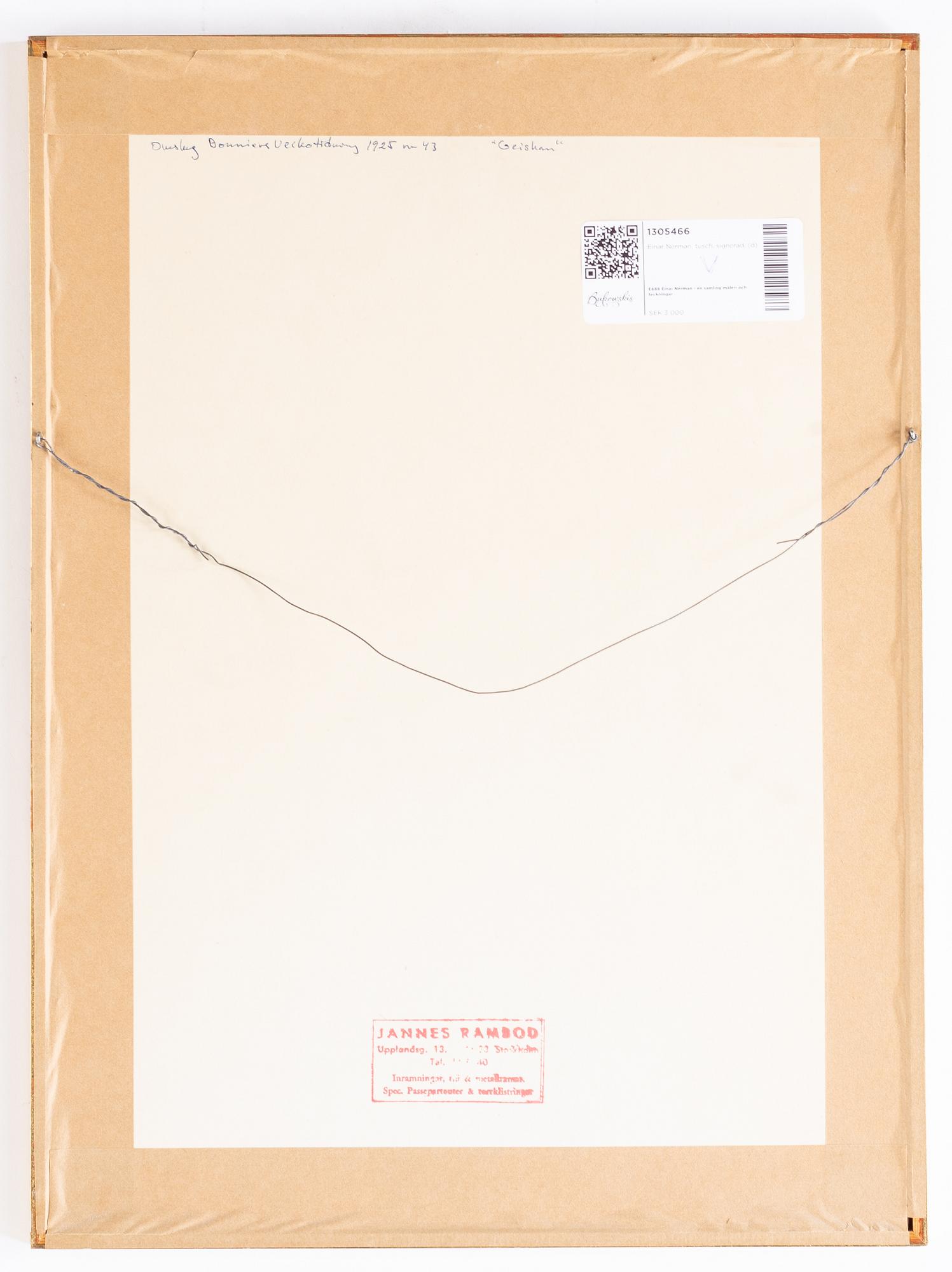 Einar Nerman, ink, signed.