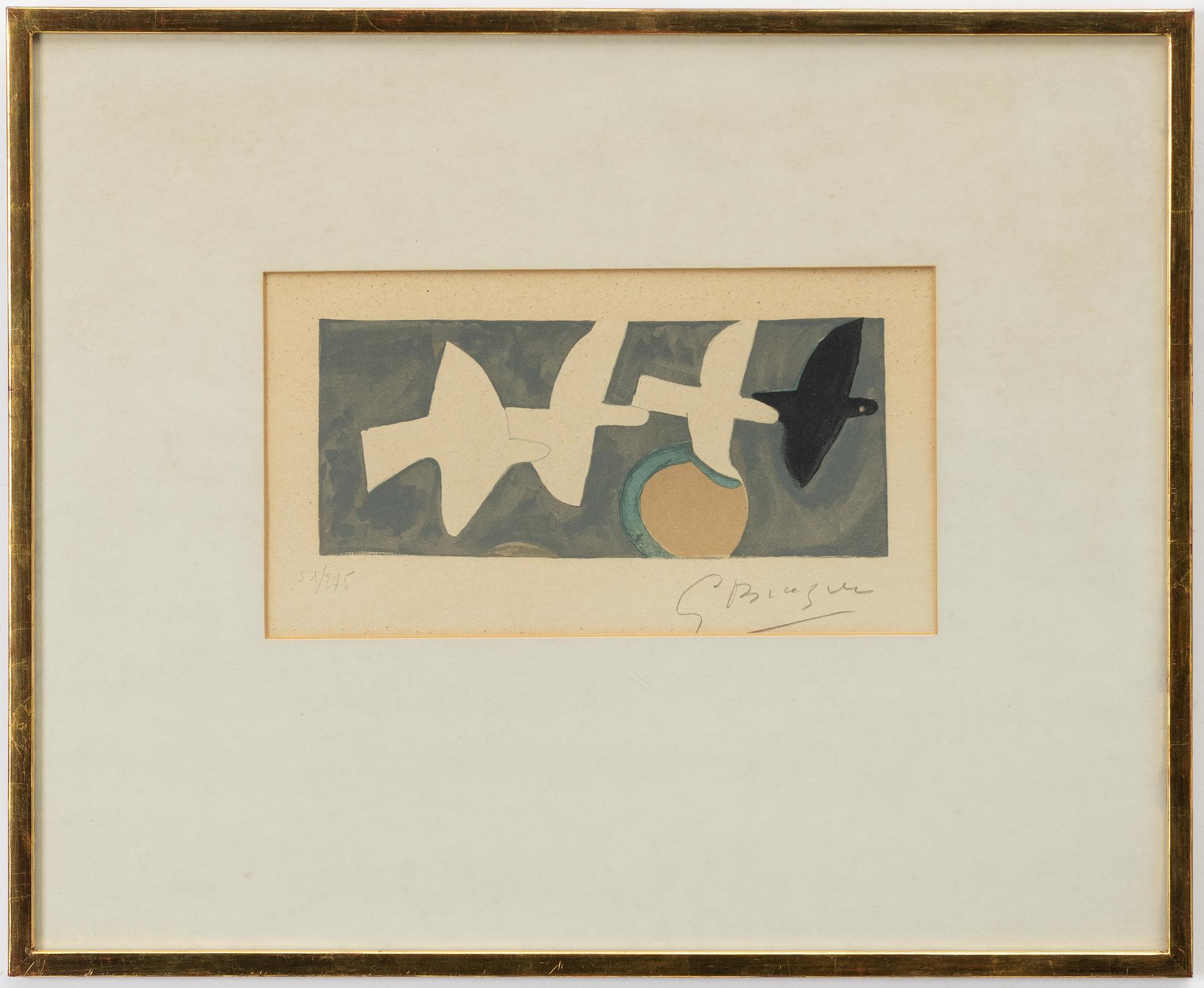 Georges Braque, efter, "Quatre Oiseaux".