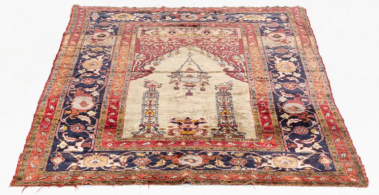 A rug, antique, Turkish silk Sivas, ca 172 x 133 cm.