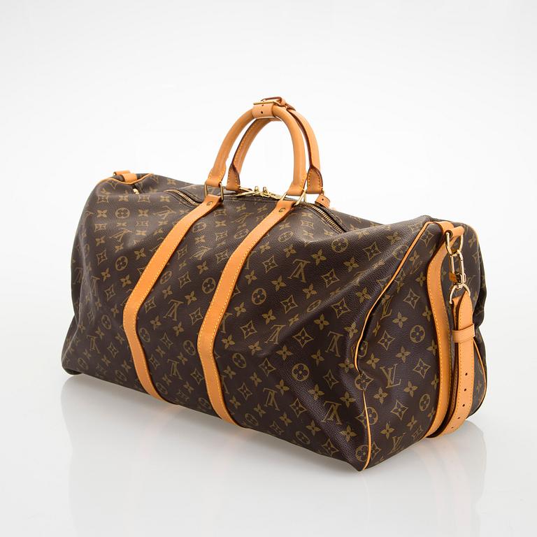 Louis Vuitton, a Monogram Canvas 'Keepall 55 Bandoulière' bag.