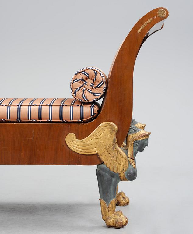 A Swedish Empire daybed, early 19th century.