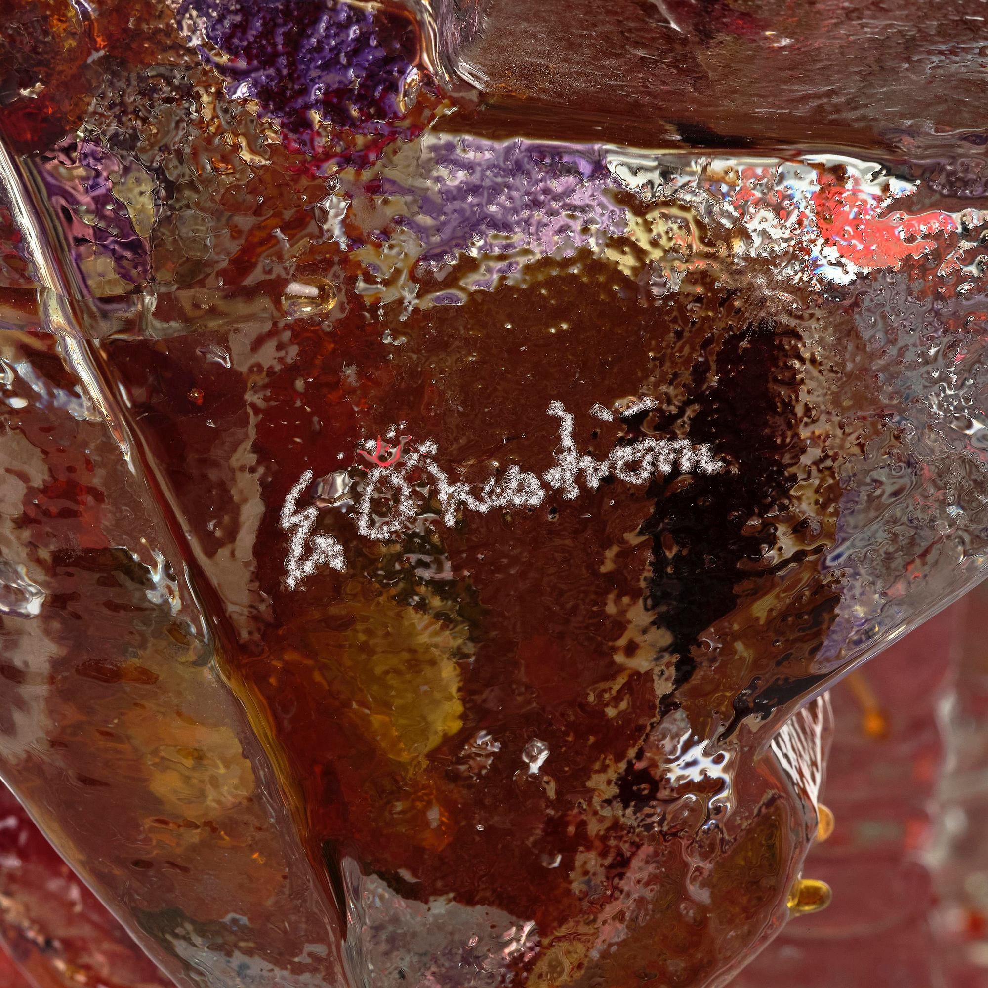 Edvin Öhrström, "Korona", a cast glass sculpture, Lindshammar Glassworks.