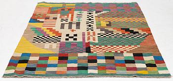 Kelim, modern, approx. 170 x 138 cm.