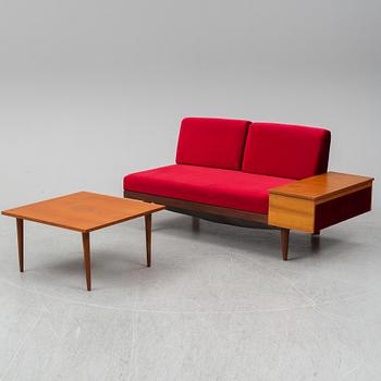 HALDOR VIK & INGMAR RELLING, a daybed and a coffee table from the 'Svane'-series, Ekornes, Norway, 1970's.