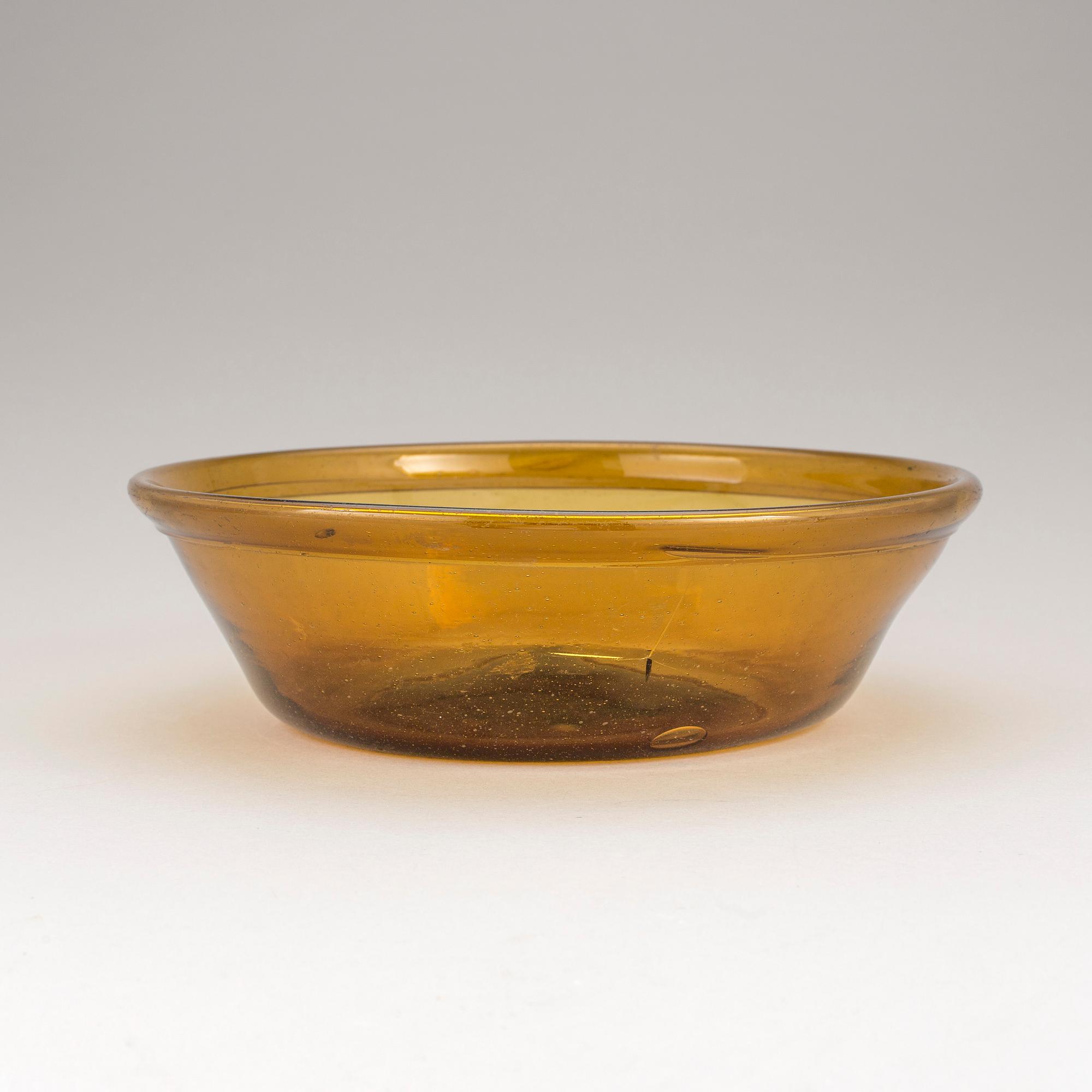 A Swedish around year 1800 glass bowl.