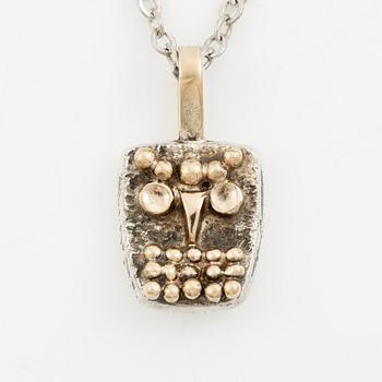 Sven-Erik Högberg, attributed to, pendant with chain, silver, Gothenburg.