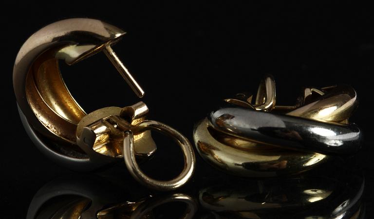 ÖRHÄNGE, Cartier, "Trinity", 18 K guld.