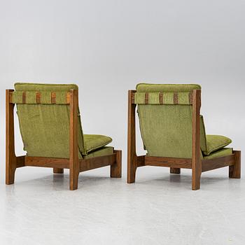Armchairs, a pair, 1970s.