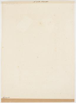 ITALIENSK SKOLA 1700-TAL, osignerad. Rödkrita, bildyta 30 x 18 cm.