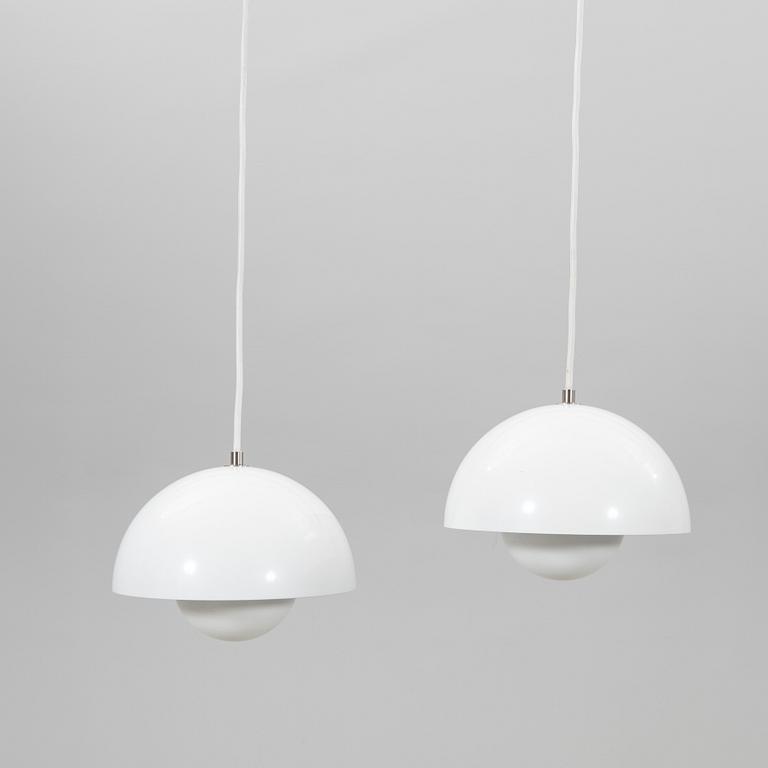 Verner Panton, a pair of "Flowerpot" ceiling pendants.