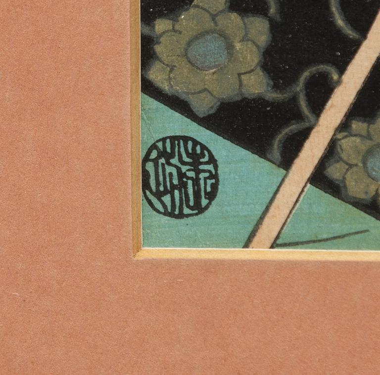 Utagawa Kunisada, 'Ghost', 'Warrior' and Yoshitaki 'Kabuki actor'.