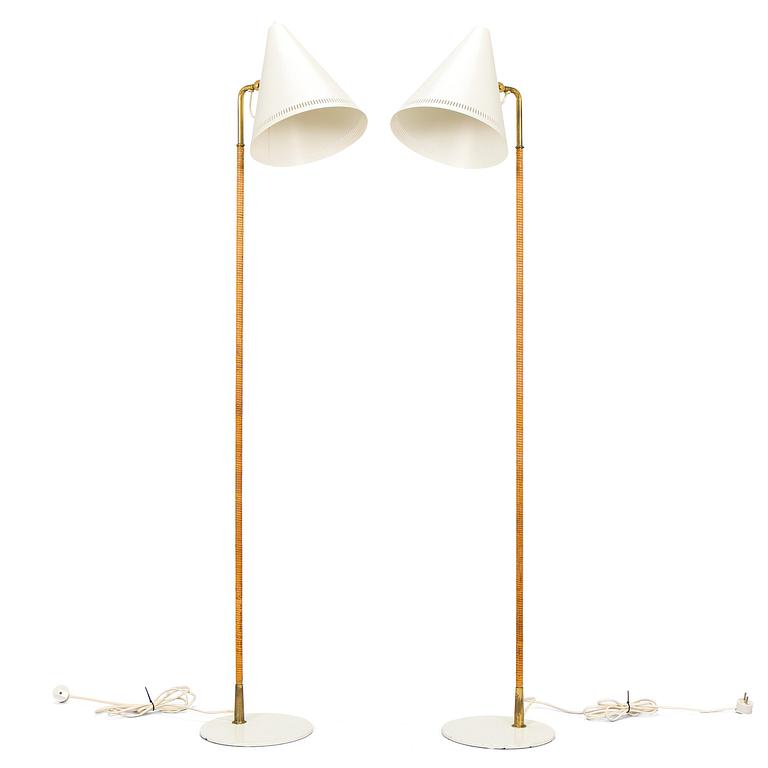 Paavo Tynell, a pair of mid-20th century K10-10 floor lamps for Taito Finland.