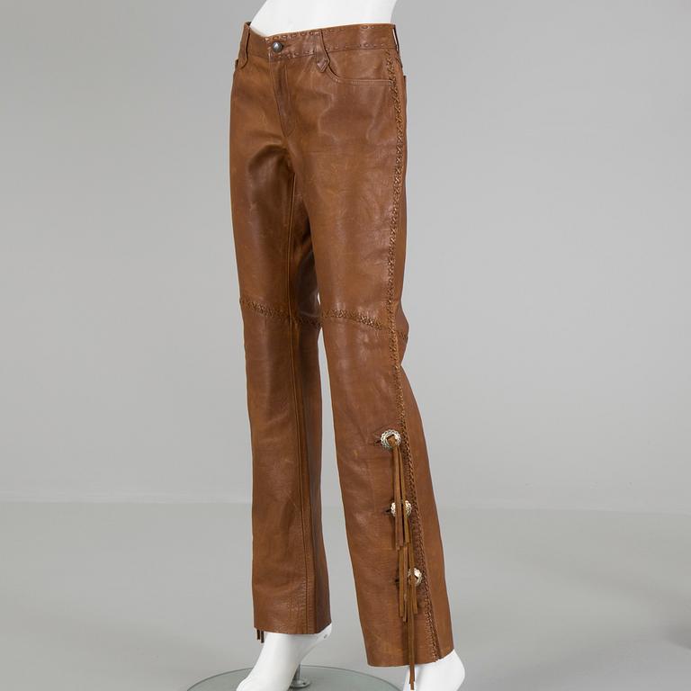 A leather pants by Ralph Lauren, in size 10.