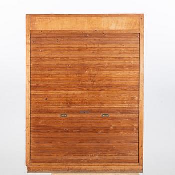 a roll top cabinet, mid 20th century.