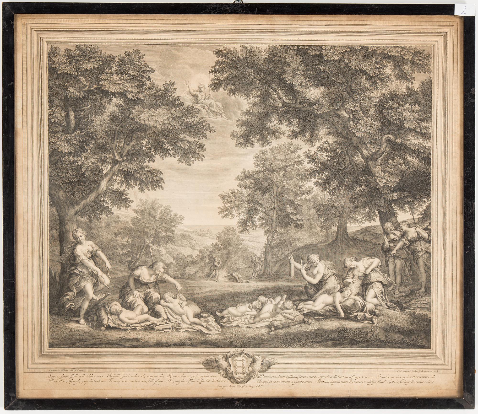 FRANCESCO ALBANI, after, 4 etchings, engraved by Etienne Baudet, dated 1672.