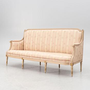 A Gustavian style sofa, late 19th century.