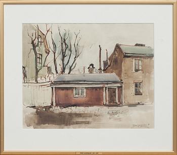 ERIK LANGEMARK, akvarell på papper. Signerad.