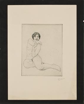 Carl Larsson · CARL LARSSON, etsning, monogramsignerad.