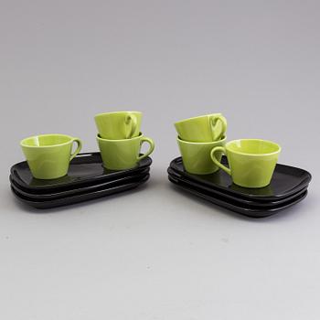 STIG LINDBERG, a set of 6 "Colorado" cups with plates, Gustavsberg.