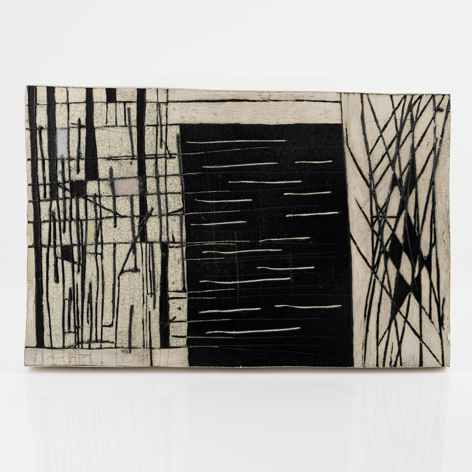 Karl Heinz Schultz-Köln, vas, samt relief, stengods, Arabia, Finland.